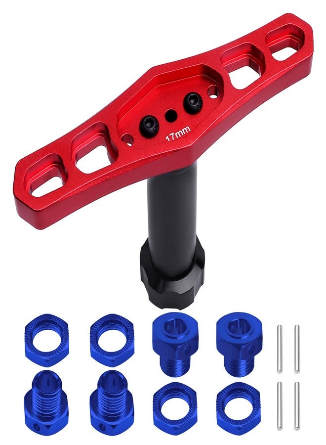 AllinRC 17mm Wheel Hex Adapter with Hex Wrench Tools for Traxxas 1/8 RC Monster Truck Buggy - Image 1